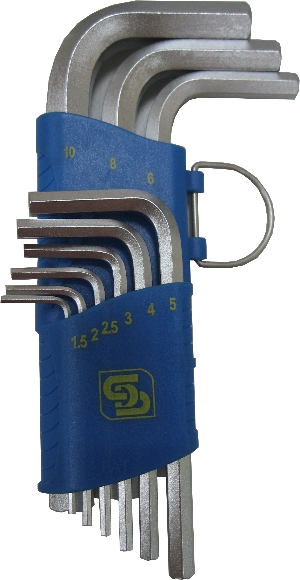 短L型六角板手/SHORT ARM WITH BOTH-HEX-END HEX KEY WRENCH